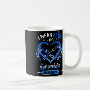 Awareness I Wear Blue Butterfly Heart Coffee Mug