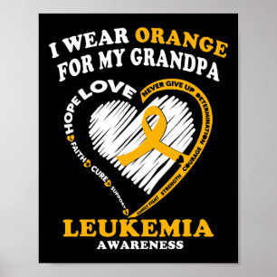 Awareness - I Wear Orange For My Grandpa Poster