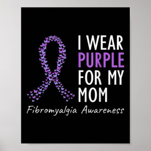 Awareness I Wear Pupple For My Mom Costume Tee  Poster