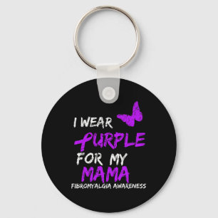 Awareness I Wear Purple For My Mama  Keychain