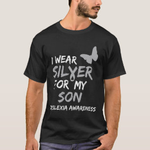 Awareness I Wear Silver For My Son Ribbon T-Shirt