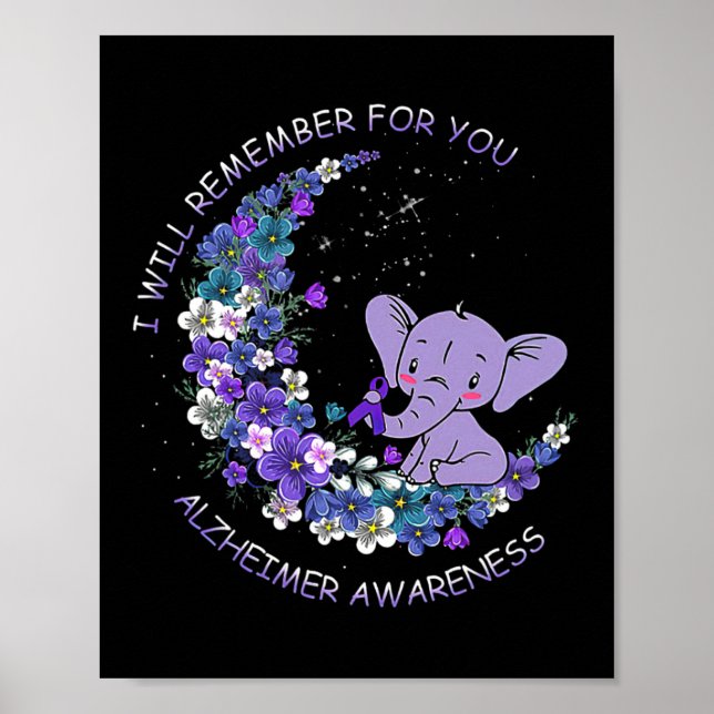 Awareness I Will Remember For You Elephant Moon  Poster (Front)