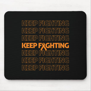 Awareness Keep Fighting Orange Ribbon Boxing Glove Mouse Pad
