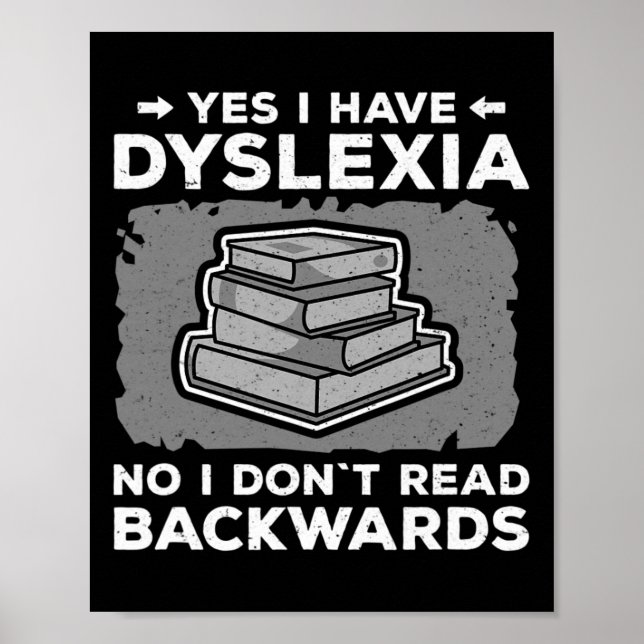 Awareness Learning Disability Dyslexic Reading  Poster (Front)