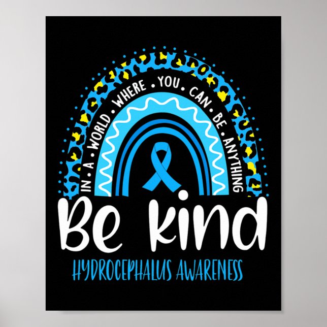 Awareness Leopard Rainbow Choose Kindness  Poster (Front)