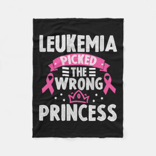 Awareness Leukaemia Picked The Wrong Princess Fleece Blanket