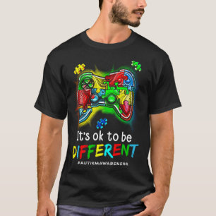 Awareness Men Kids Boys Autism Video Game Month T-Shirt
