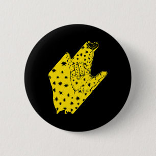 Awareness Month Asl Language Support I Love You Ha 2 Inch Round Button