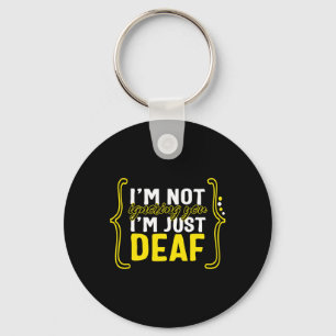 Awareness Month Asl Language Support Not Ignoring  Keychain