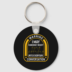Awareness Month Asl Randomly Insert Love Deaf Comm Keychain