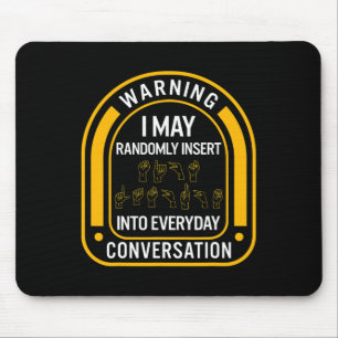 Awareness Month Asl Randomly Insert Love Deaf Comm Mouse Pad