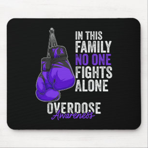 Awareness Month Boxing Gloves Purple Ribbon  Mouse Pad