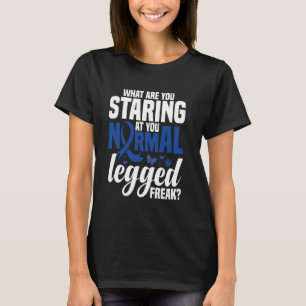 Awareness Month CMT Warrior Blue Ribbon Legged Fre T-Shirt
