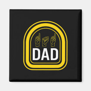 Awareness Month Dad Asl Father's Day Gift Trendy D Magnet