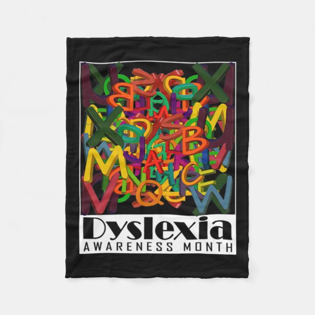 Awareness Month Funny Mixed Letters  Fleece Blanket (Front)