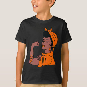 Awareness Month Orange Ribbon Warriors Women Gift  T-Shirt