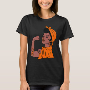 Awareness Month Orange Ribbon Warriors Women Gift  T-Shirt