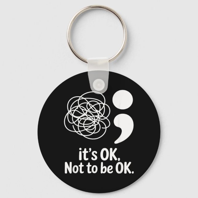 Awareness Month September Mental Awareness Design Keychain (Front)