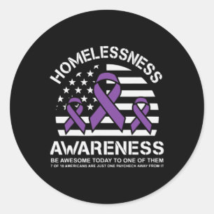 Awareness Month USA Flag  Classic Round Sticker