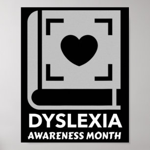 Awareness Month With Book And Heart  Poster