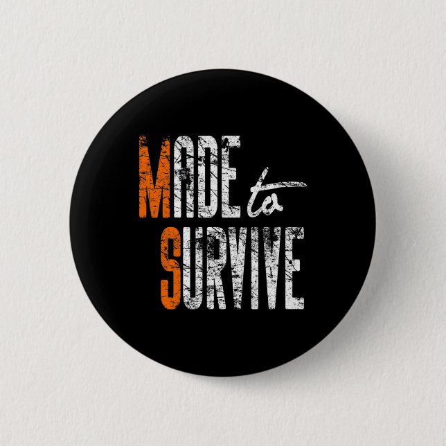 Awareness - Multiple Sclerosis Warrior  2 Inch Round Button (Front)