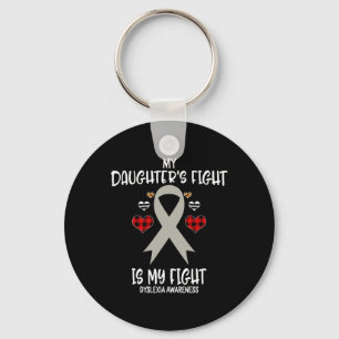 Awareness My Daughter's Fight Is My Fight Mom Keychain