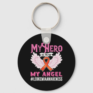 Awareness My Hero Is Now My Angel  Keychain