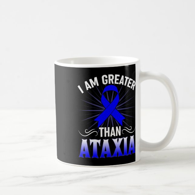 Awareness Neurological Sign Hemiataxia Blue Ribbon Coffee Mug (Right)