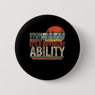Awareness Not Disability Different Dabbing Skeleto 2 Inch Round Button