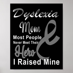 Awareness October Silver Ribbon Mom Support Poster