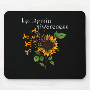 Awareness Orange Ribbon With Sunflower Mouse Pad