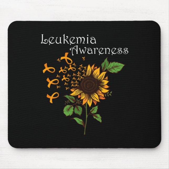 Awareness Orange Ribbon With Sunflower  Mouse Pad (Front)