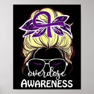 Awareness Outfit Messy Hair Bun Women  Poster