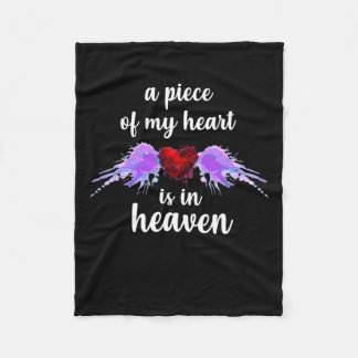 Awareness Piece Of My Heart In Heaven Fleece Blanket