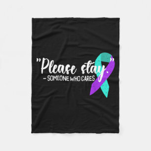 Awareness Prevention Support Survivor Month Design Fleece Blanket