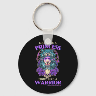 Awareness Princess Fight Like A Warrior Keychain