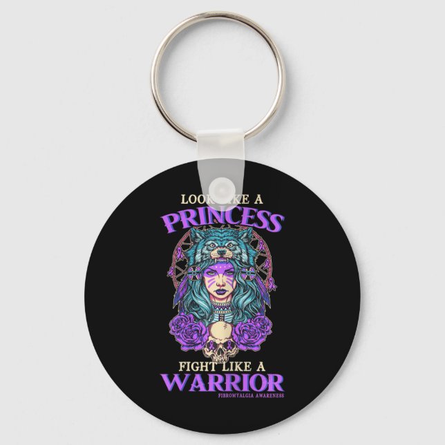 Awareness Princess Fight Like A Warrior  Keychain (Front)