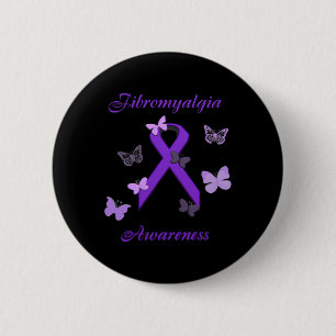 Awareness Purple Invisible Illness 2 Inch Round Button