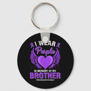 Awareness Purple Memory Of My Brother 2 Keychain