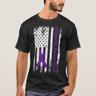 Awareness Purple Ribbon Addiction Recovery T-Shirt