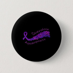 Awareness Purple Ribbon Butterfly Gift 2 Inch Round Button