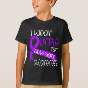 Awareness Purple Ribbon Drug Addiction 2 T-Shirt