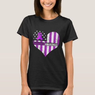 Awareness Purple Ribbon Drug Addiction T-Shirt