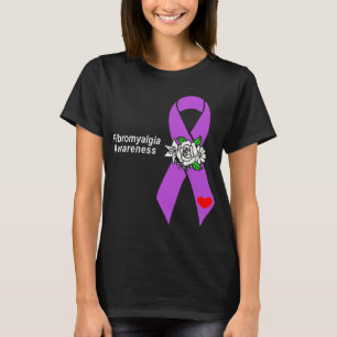 Awareness Purple Ribbon Flowers T-Shirt