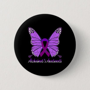Awareness Purple Ribbon The End Of Heimer'  2 Inch Round Button