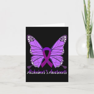 Awareness Purple Ribbon The End Of Heimer' Card