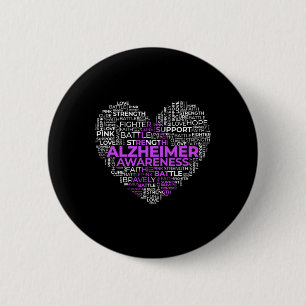 Awareness Purple Ribon 2 Inch Round Button