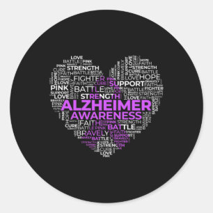 Awareness Purple Ribon Classic Round Sticker
