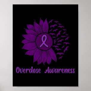 Awareness Purple Sunflower  Poster