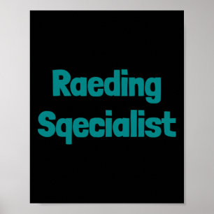 Awareness - Raeding Speqialist Funny Dyslexia Poster
